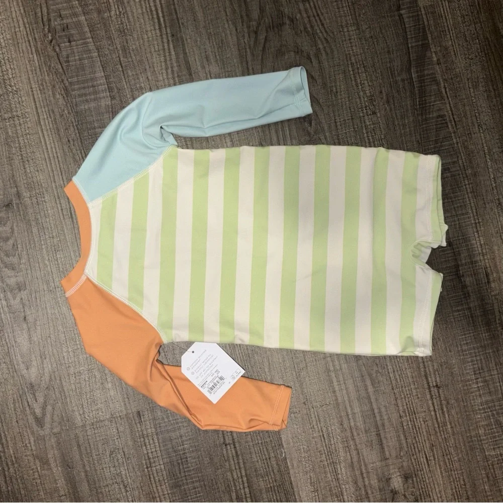 Little Co Green Orange and Blue Rashguard Swimwear